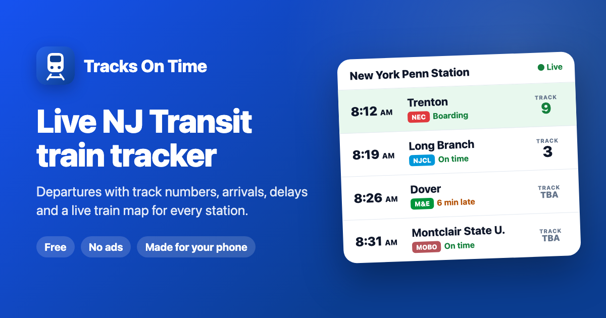 NJ Transit Train A1156 Status – Washington Station to New York | Tracks ...